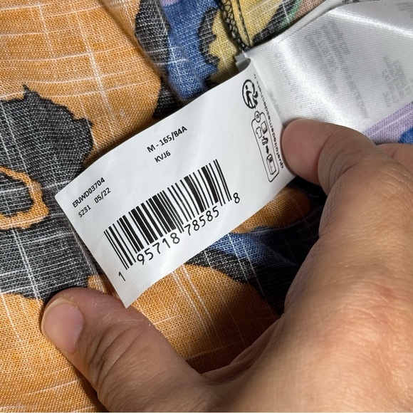 🌻 Roxy Waiting Line Floral Printed Tiered MIDI Dress size Medium Sundress - Picture 11 of 12